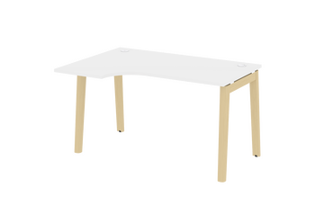 Стол эргономичный ONIX WOOD (L), опоры - массив дерева OW.SA-2  1380*980*750(720/460)